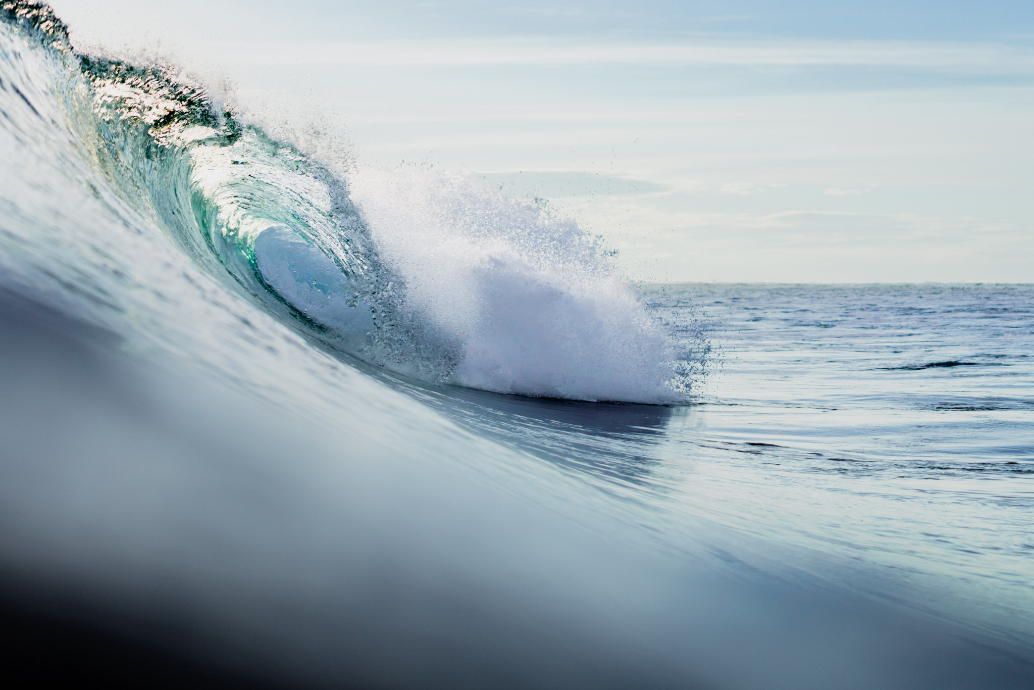 low section of person swimming in sea